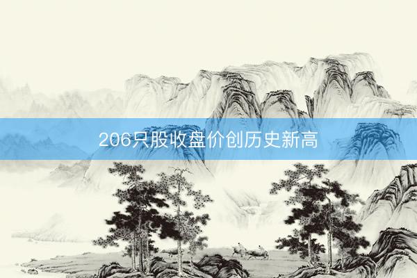 206只股收盘价创历史新高