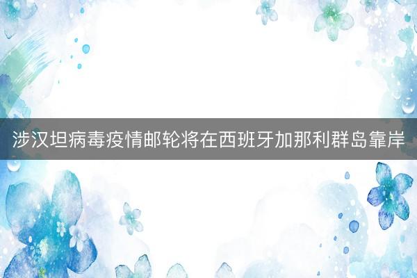 涉汉坦病毒疫情邮轮将在西班牙加那利群岛靠岸