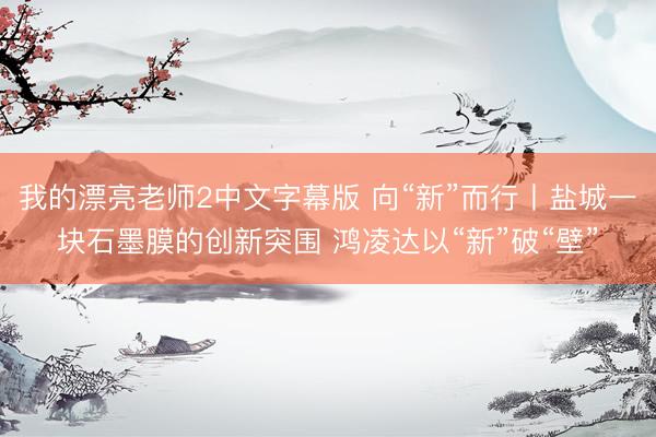 我的漂亮老师2中文字幕版 向“新”而行丨盐城一块石墨膜的创新突围 鸿凌达以“新”破“壁”