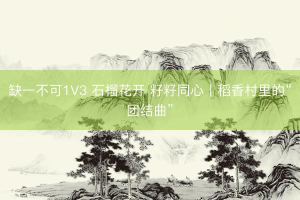 缺一不可1V3 石榴花开 籽籽同心丨稻香村里的“团结曲”