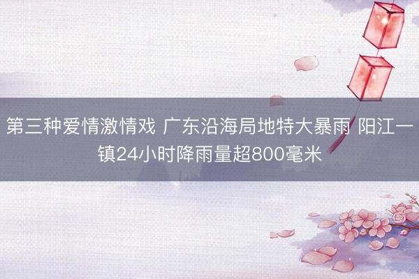 第三种爱情激情戏 广东沿海局地特大暴雨 阳江一镇24小时降雨量超800毫米