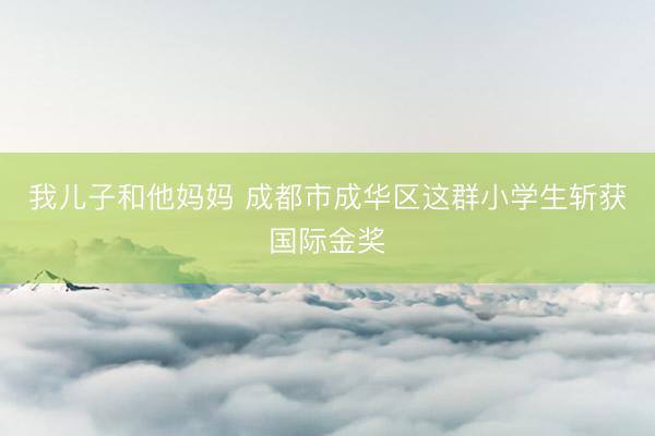 我儿子和他妈妈 成都市成华区这群小学生斩获国际金奖