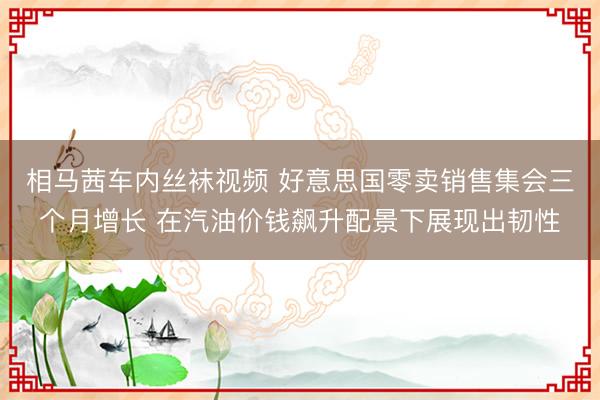 相马茜车内丝袜视频 好意思国零卖销售集会三个月增长 在汽油价钱飙升配景下展现出韧性