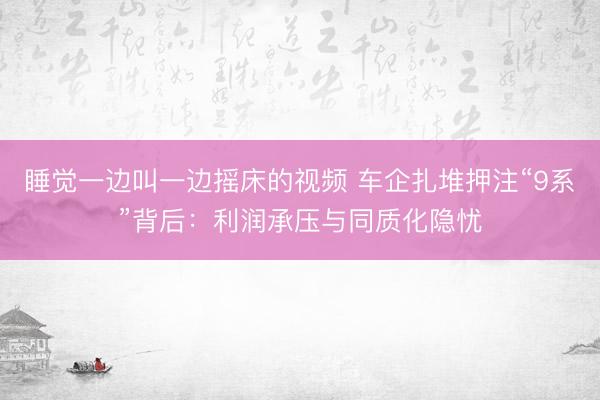 睡觉一边叫一边摇床的视频 车企扎堆押注“9系”背后:利润承压与同质化隐忧