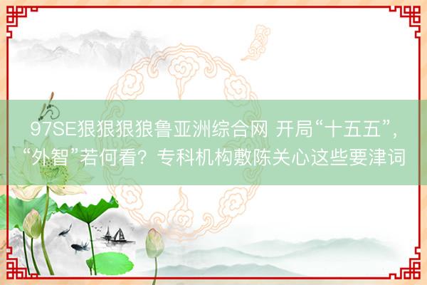 97SE狠狠狠狼鲁亚洲综合网 开局“十五五”,“外智”若何看?专科机构敷陈关心这些要津词