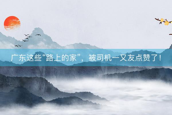 广东这些“路上的家”，被司机一又友点赞了！