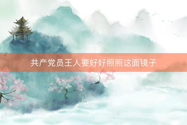 共产党员王人要好好照照这面镜子